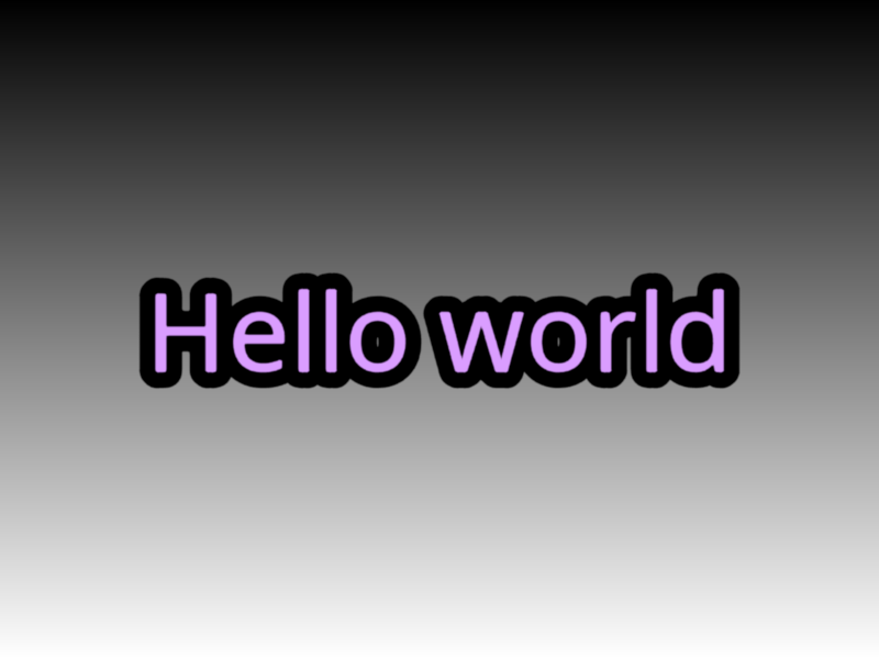 validate text outline